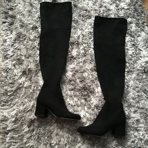 Sam Edelman Knee High Suede Black Knee High Boots Size 6